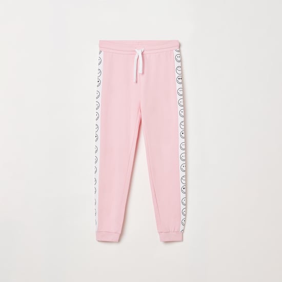 FAME FOREVER YOUNG Printed Drawstring Waist Joggers