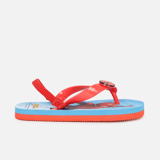 FAME FOREVER Boys Spiderman Print V-Strap Slippers