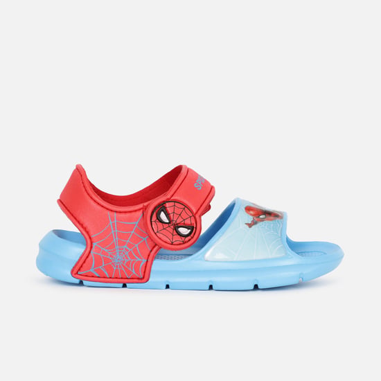 FAME FOREVER Boys Spiderman Print Velcro Strap Sandals