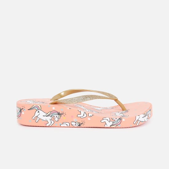 FAME FOREVER Girls Printed Flip Flops