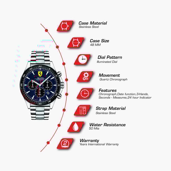 SCUDERIA FERRARI Pilota Chronograph Men's Watch - 0830598