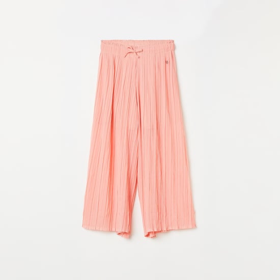 ALLEN SOLLY Girls Accordion Pleated Palazzo
