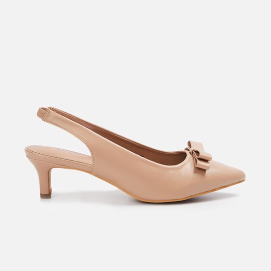 GINGER Women Bow Detailed Pointed Toe Heels