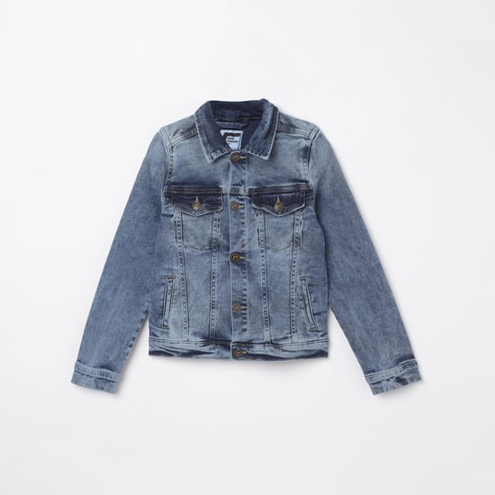 FAME FOREVER YOUNG Girls Medium-Washed Denim Jacket