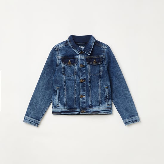 FAME FOREVER KIDS Girls Medium Washed Denim Jacket