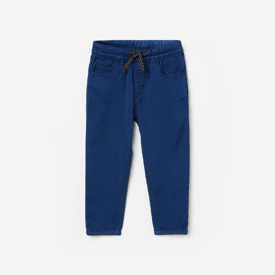 JUNIORS Boys Solid Elasticated Trousers