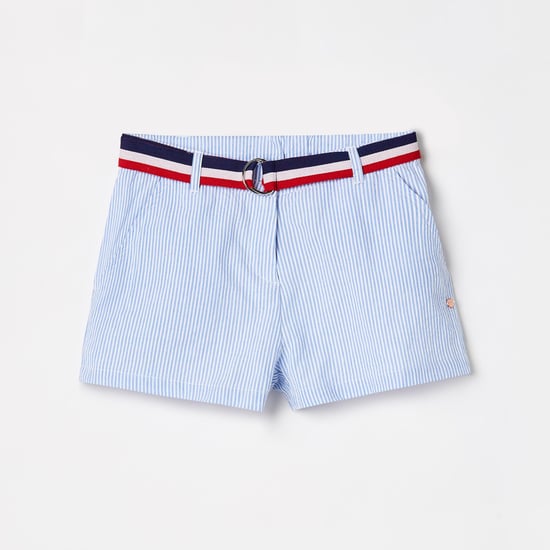 BOSSINI Girls Striped Woven Shorts