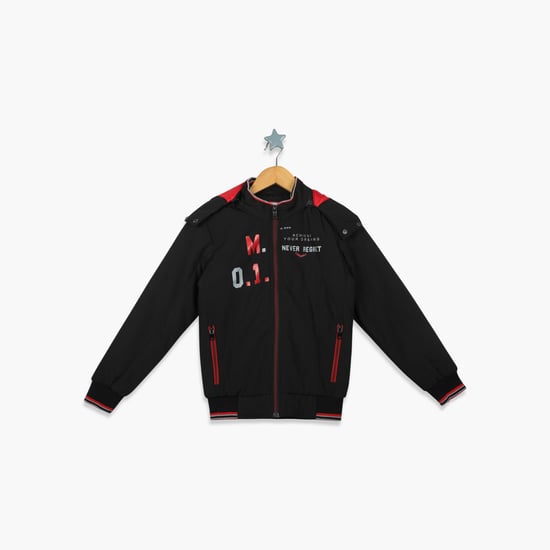 MONTE CARLO Boys Solid Full Sleeves Hooded Jacket