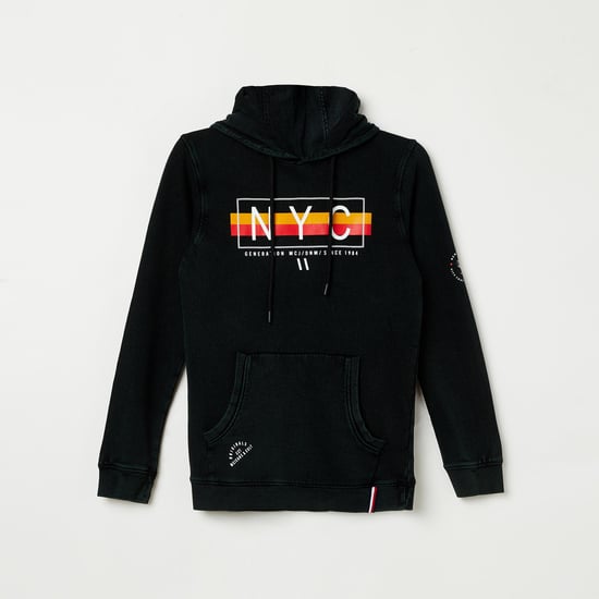 MONTE CARLO Boys Printed Hoodie with Kangaroo Pockets