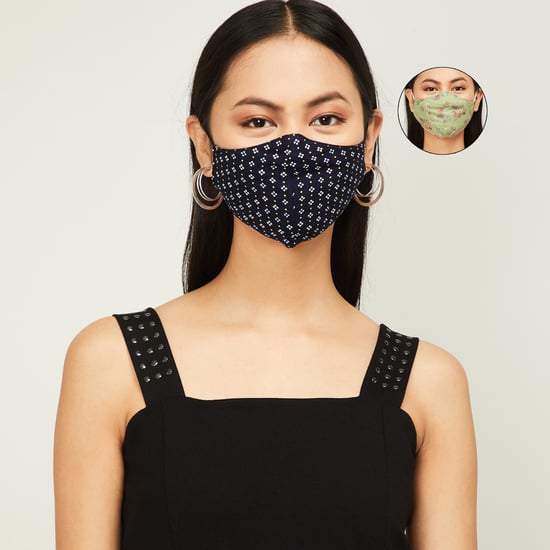GINGER Women Printed Face Mask - Set of 2