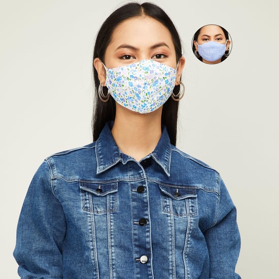 GINGER Women Printed Face Mask - Set of 2