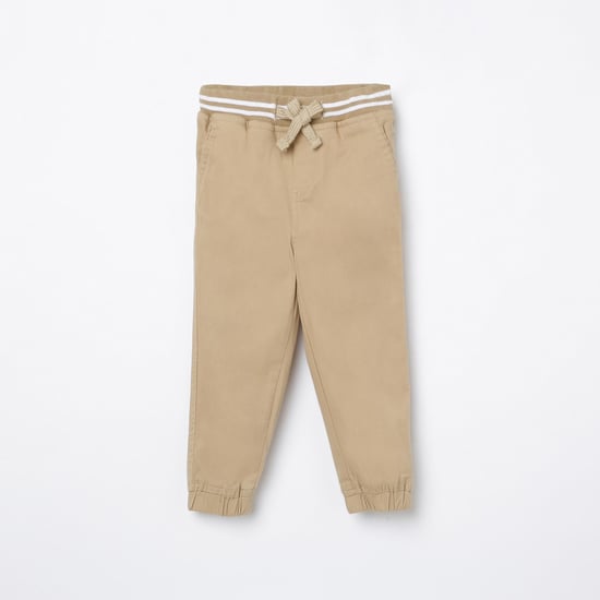 JUNIORS Boys Solid Elasticated Jogger Trousers