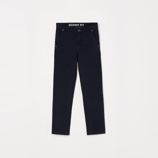 BOSSINI Boys Solid Skinny Fit Casual Trousers