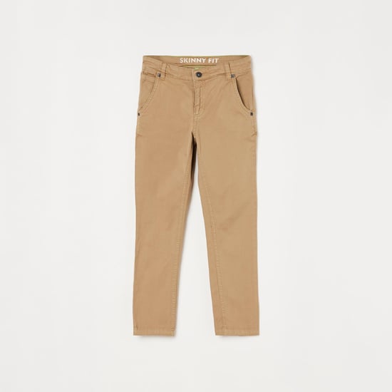 BOSSINI Boys Solid Skinny Fit Casual Trousers