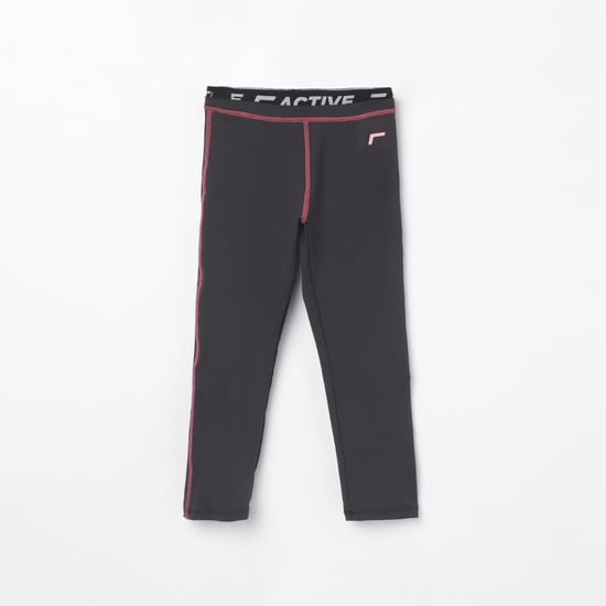 FAME ACTIVE Girls Solid Elasticated Capri