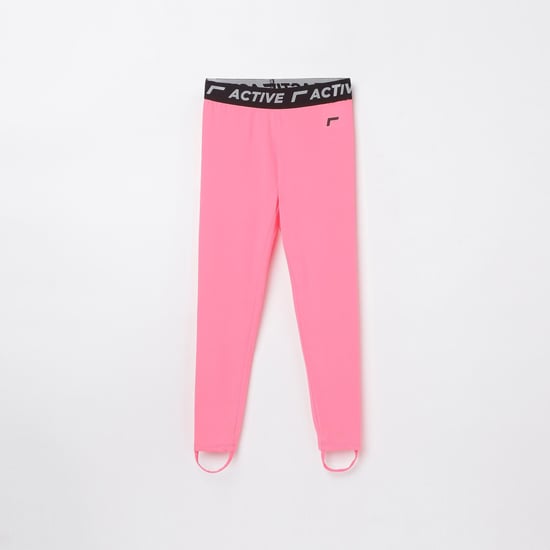 FAME ACTIVE Girls Solid Elasticated Leggings