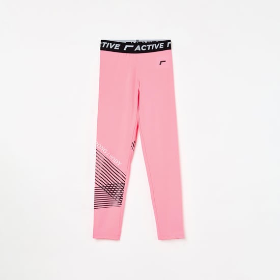FAME ACTIVE Girls Printed Elasticated Leggings