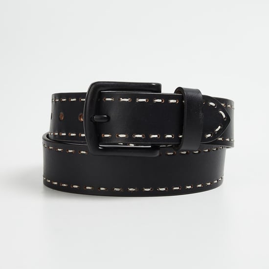 FAME FOREVER Men Textured Faux Leather Belt