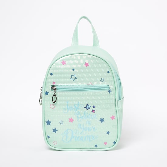 GINGER Girls Printed Zip-Closure Backpack