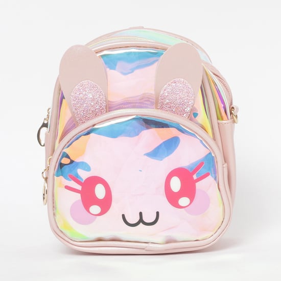 GINGER Girls Printed Zip-Closure Backpack