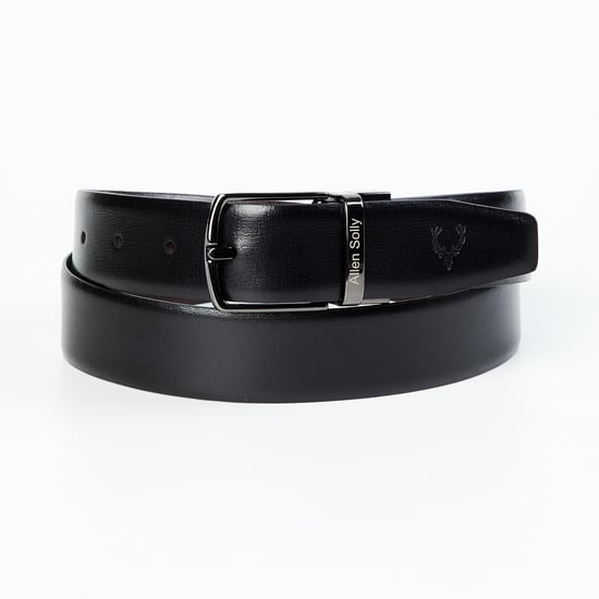 ALLEN SOLLY Men Solid Casual Leather Belt
