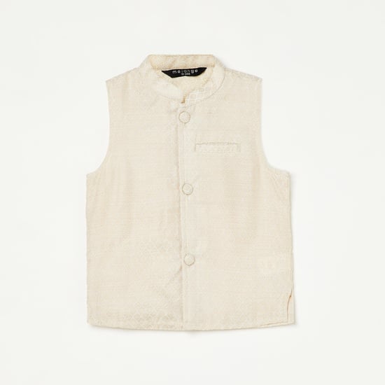 MELANGE Boys Printed Sleeveless Waistcoat