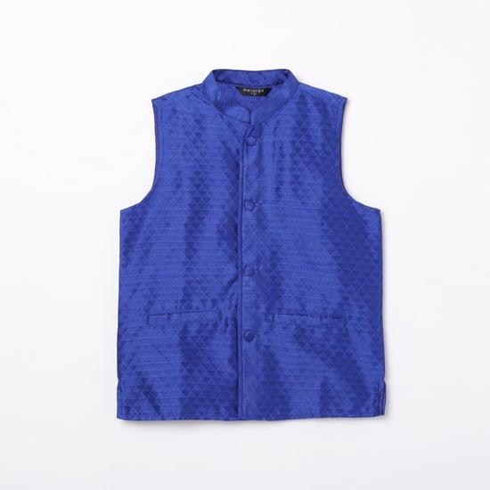 MELANGE Boys Printed Sleeveless Waist Coat