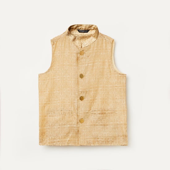 MELANGE Boys Printed Sleeveless Waist Coat