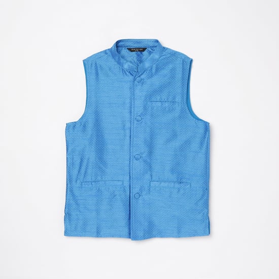 MELANGE Boys Textured Waistcoat