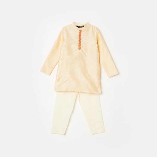 MELANGE Boys Printed Kurta with Solid Pyjamas