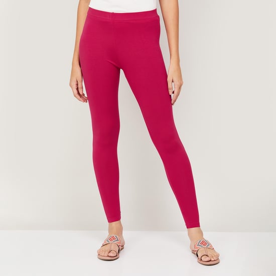 MELANGE Women Solid Elasticated Leggings