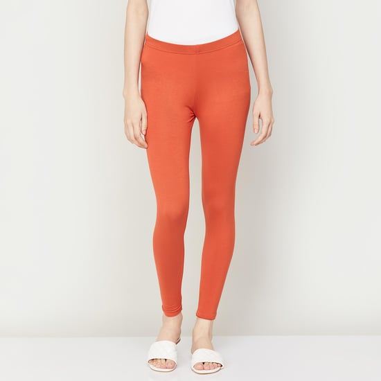 MELANGE Women Solid Elasticated Leggings