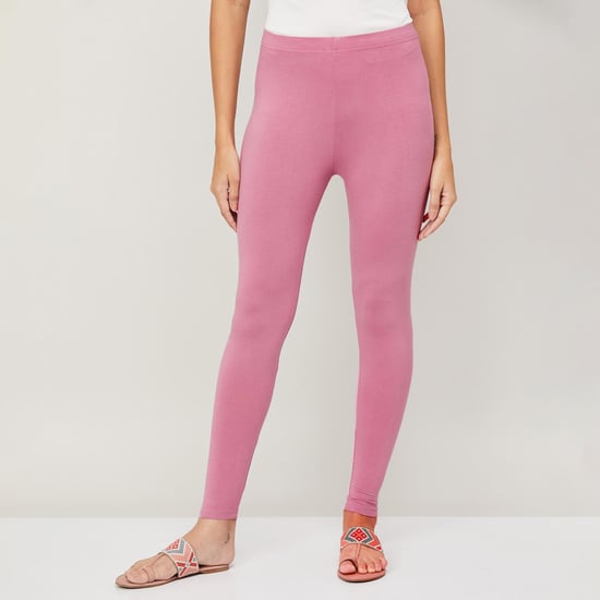MELANGE Women Solid Elasticated Leggings