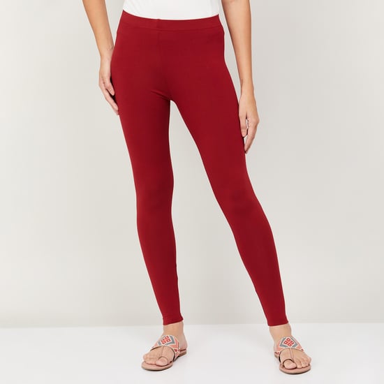MELANGE Women Solid Elasticated Leggings
