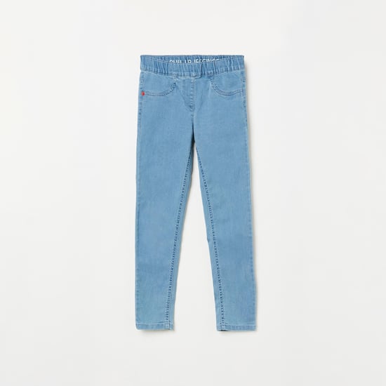 DENIMIZE Girls Solid Elasticated Jeggings