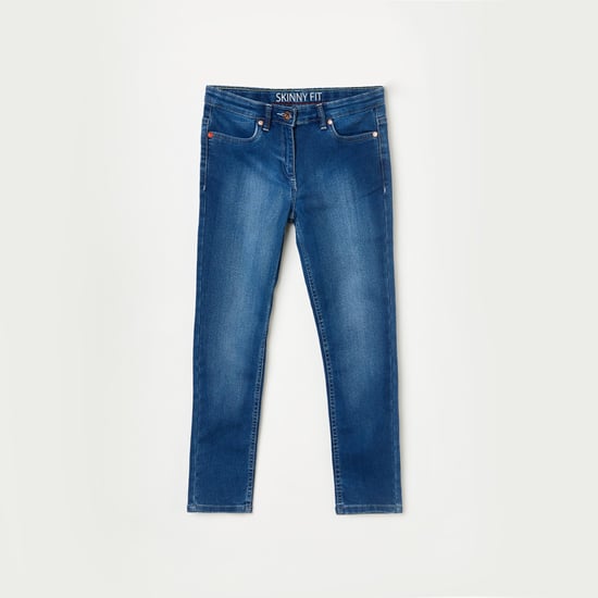DENIMIZE Girls Medium-Washed Skinny Fit Jeans