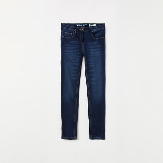 DENIMIZE Girls Stonewashed Slim Fit Jeans