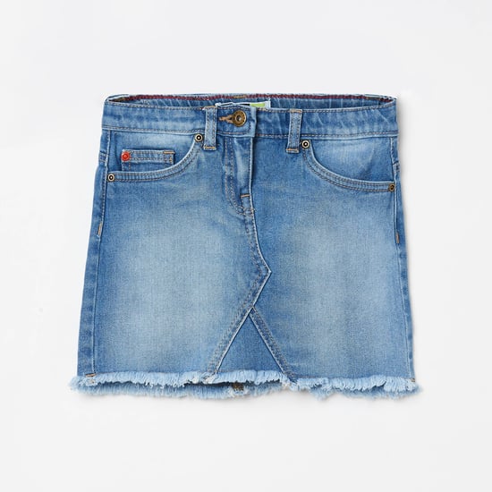 DENIMIZE Girls Solid Denim Skirt