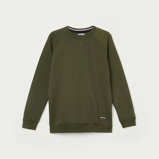 DENIMIZE Boys Solid Full Sleeves Sweatshirt
