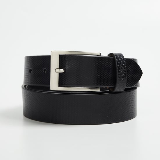 CODE Men Textured Leather Belt