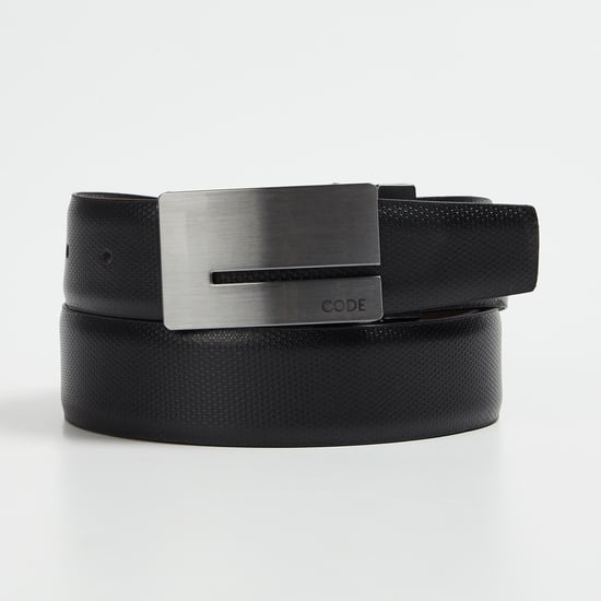 CODE Men Textured Reversible Formal Belt