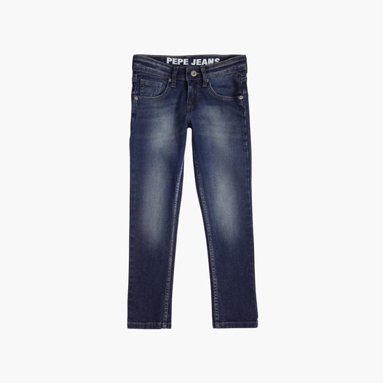 PEPE JEANS Boys Stonewashed Slim Fit Jeans
