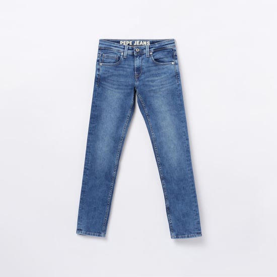 PEPE JEANS Boys Stonewashed Slim Fit Jeans