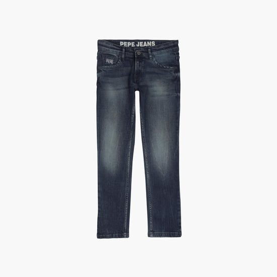 PEPE JEANS Boys Stonewashed Slim Fit Jeans