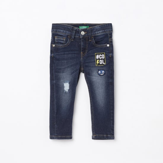 UNITED COLORS OF BENETTON Boys Washed Slim Fit Jeans