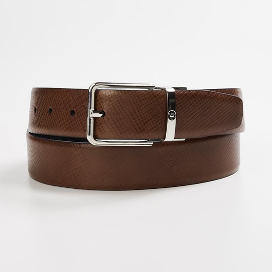 LOUIS PHILIPPE Men Solid Reversible Formal Belt