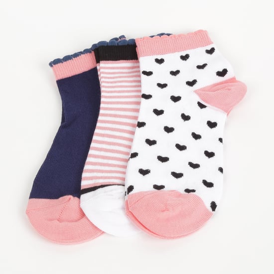 GINGER Women Patterned Ankle-Length Socks - Pair of 3