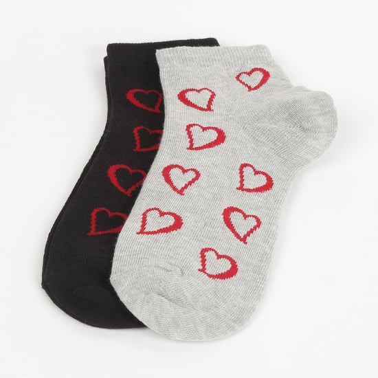 GINGER Women Jacquard Pattern Socks- Pack of 2