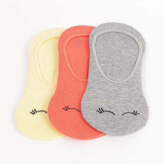 GINGER Women Patterned No-Show Socks - Pair of 3