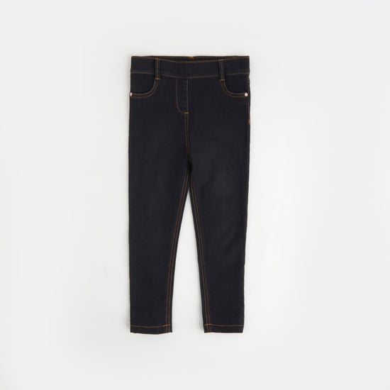 ANGEL & ROCKET Girls Solid Skinny Fit Jeggings